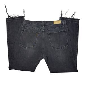 MNMI Men's Black Front Button Jeans Size 38